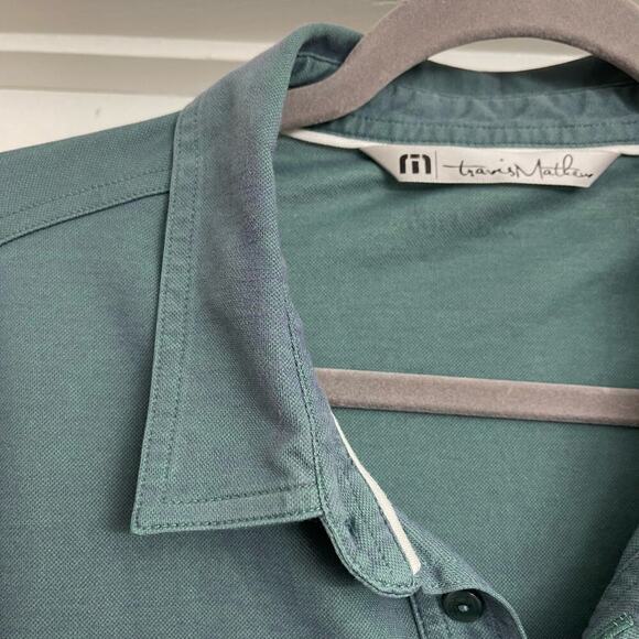 Travis Mathew Short Sleeve Polo Green Sz XL Rain Bird Golf Performance Preppy - Picture 4 of 8